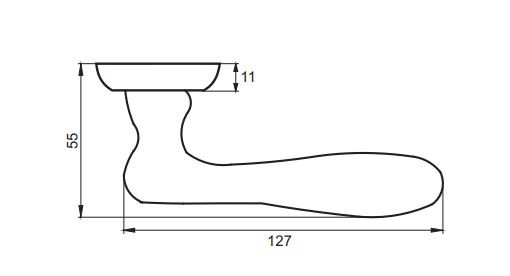 Ручка дверная RENZ INDH 430-08 DGP Фелиса тёмное золото