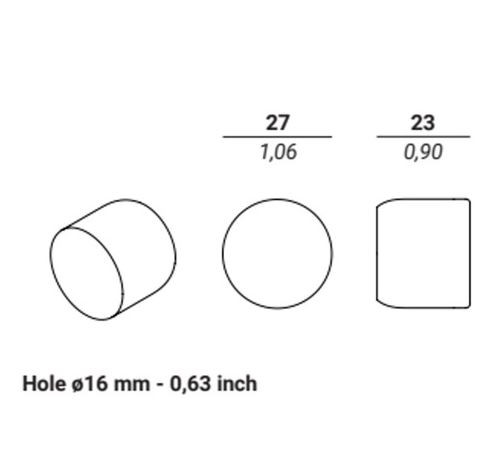 Завертка сантехническая Verum PUNTO WC черный