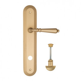 Дверная ручка на планке Fratelli Cattini NAPOLI WC-2 PL288-BS матовая латунь