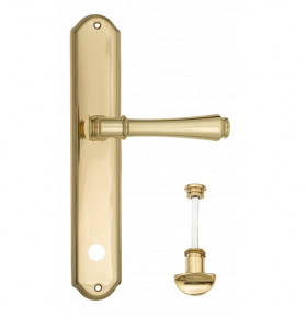Дверная ручка на планке Venezia CALLISTO WC-2 PL02 полированная латунь
