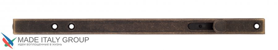 Задвижка дверная усиленная ALDEGHI 231OA50 500мм античная бронза