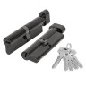 Цилиндровый механизм с вертушкой FUARO (200 ZM/110) 2000ZM Knob 110 (45+10+55) BL-24 черный 5Key