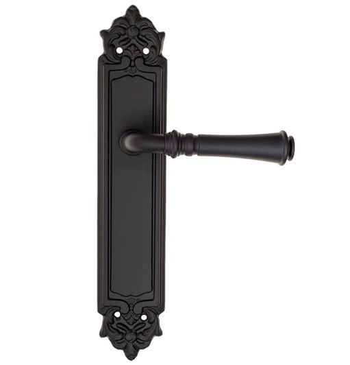 Дверная ручка на планке Fratelli Cattini GRACIA PL96-NM матовый черный