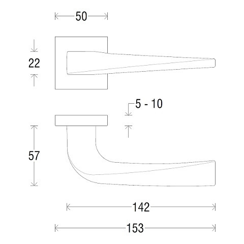 Ручка дверная FADEX FORME 338 IDEA ЧЕРНЫЙ FIXA