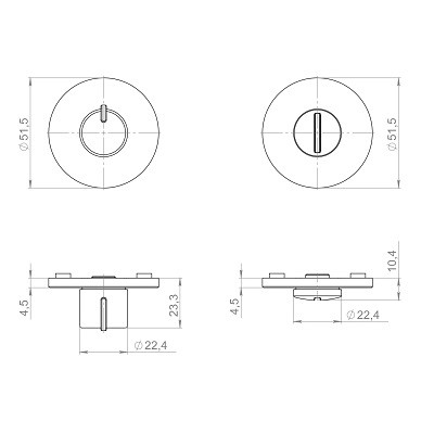 Ручка поворотная ARMADILLO BK6.R.YM BL-26 черный