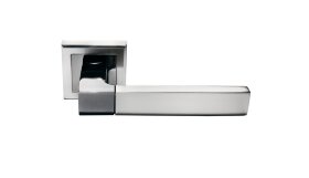 Ручка дверная MORELLI DIY MH-28 SN/BN-S FUKOKU белый никель/черный никель