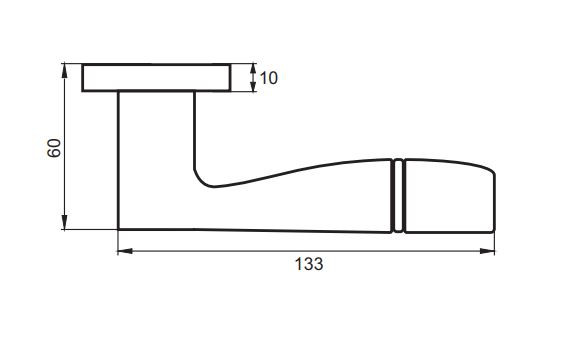 Ручка дверная RENZ INDH 72-03 MBN Риволи матовый черный никель