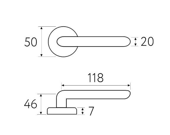 Ручка дверная Fratelli Cattini UNA X 7.7-PM матовый платинум