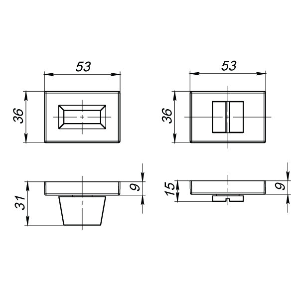 Ручка поворотная ARMADILLO WC-BOLT BK6 UCS MWSC-33 Итальянский тисненый