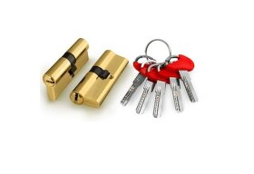 Цилиндровый механизм FUARO D-PRO500/80 mm (30+10+40) PB латунь 5 ключей