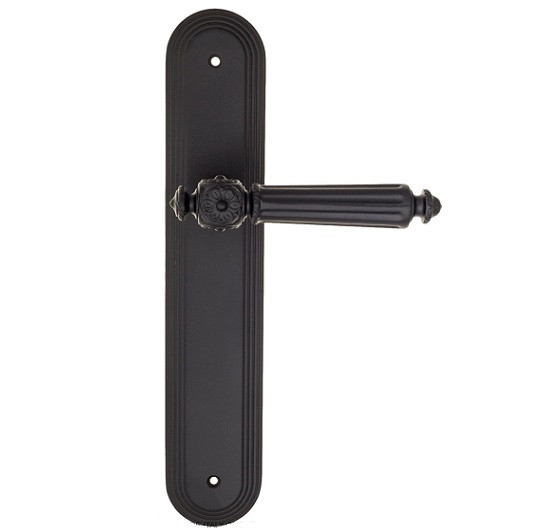 Дверная ручка на планке Fratelli Cattini TORCELLO PL288-NM матовый черный