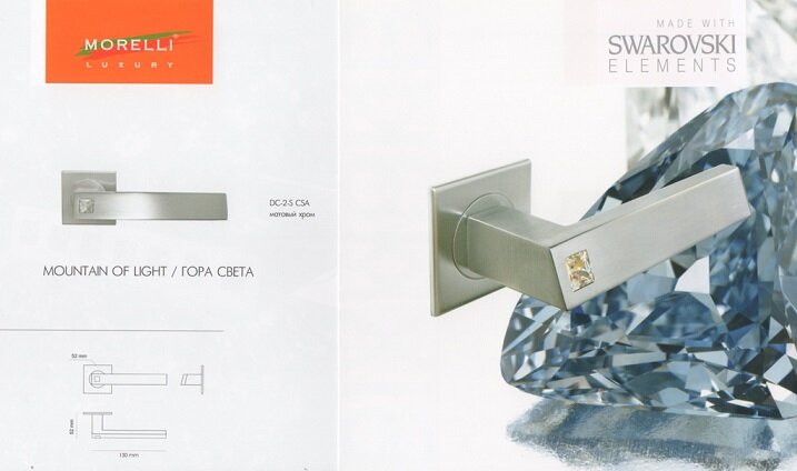 Ручка дверная MORELLI LUXURY MOUNTAIN OF LIGHT DC-2-S CSA Матовый хром