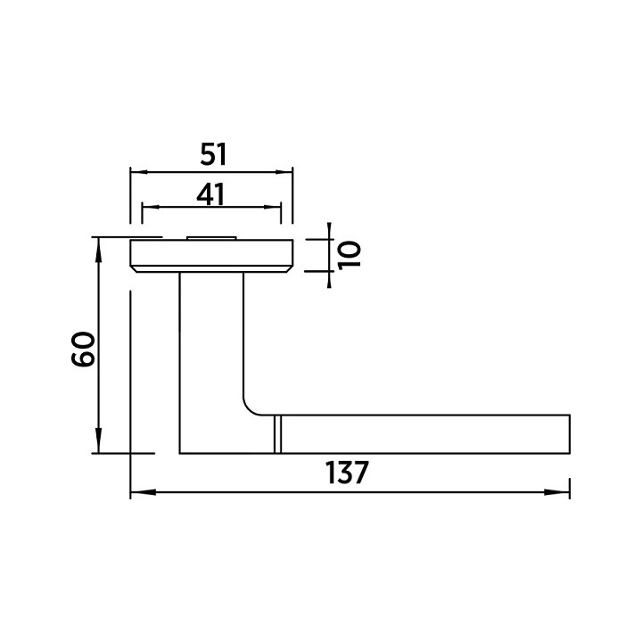 Ручка дверная BUSSARE STRICTO A-16-30 CHROME/S.CHROME Хром/хром матовый