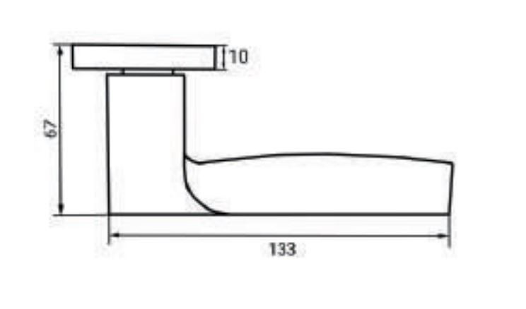 Ручка дверная RENZ INDH 315-01 MBN Арко матовый черный никель