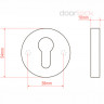 79152_Гарнитур Doorlock V 040/F/8/C/SS BL черный, L-form, под цилиндр, шпиндель 8мм