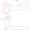 79152_Гарнитур Doorlock V 040/F/8/C/SS BL черный, L-form, под цилиндр, шпиндель 8мм