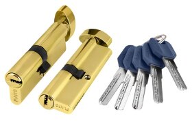 Цилиндровый механизм с вертушкой PUNTO Z402/70 mm (30+10+30) PB латунь 5 кл