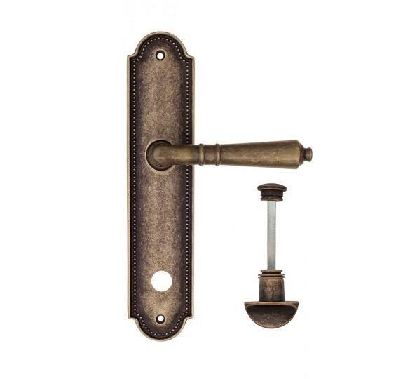 Дверная ручка на планке Fratelli Cattini TOSCANA WC-2 PL248-BA античная бронза
