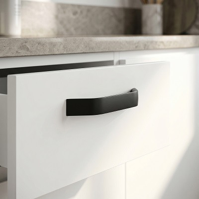 Ручка-скоба AJAX мебельная MB-H-008-128 BL черный