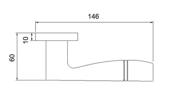 Ручка дверная RENZ INDH 72-02 ABB Риволи бронза черная с патиной