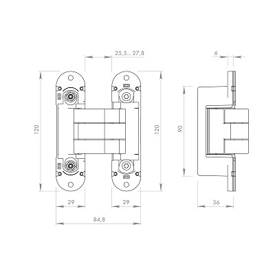Петля скрытой установки ARMADILLO U3D8000.VPG FSG флорентийское золото