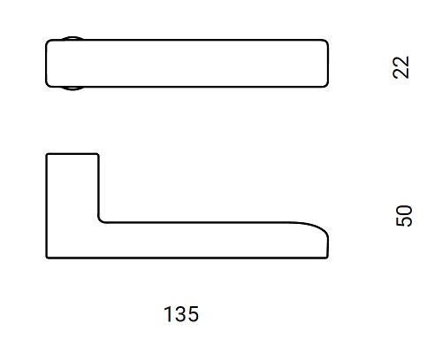Ручка дверная Verum Nuda BAAR матовый хром