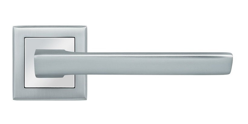 Ручка дверная RUCETTI RAP 21-S SC/CP Матовый хром/хром