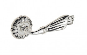 Ручка дверная Venezia OPERA D5 натуральное серебро/черный