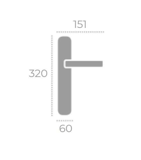 Ручка на планке CLASS 1040 Sapphire Cyl Старинная латунь+коричневый под цилиндр