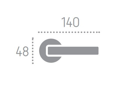 Ручка дверная FADEX FORME 133 R MILLY Матовая бронза 50PVC