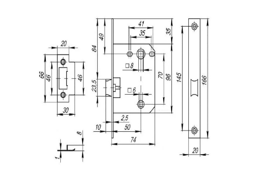 Защелка бесшумная сантехническая PALIDORE PL 2070 PB Золото