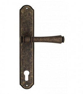 Дверная ручка на планке Venezia CALLISTO CYL PL02 античная бронза
