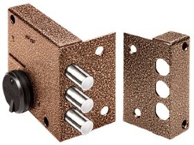 Замок накладной ЭЛЬБОР Кремень 1.04.51.КМА  медный антик