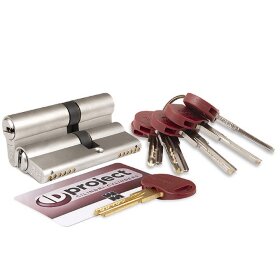 Цилиндровый механизм MOTTURA DPC1D3646S3 (82 мм/31+10+41) САТИНИРОВАННЫЙ НИКЕЛЬ 5+1 ключ