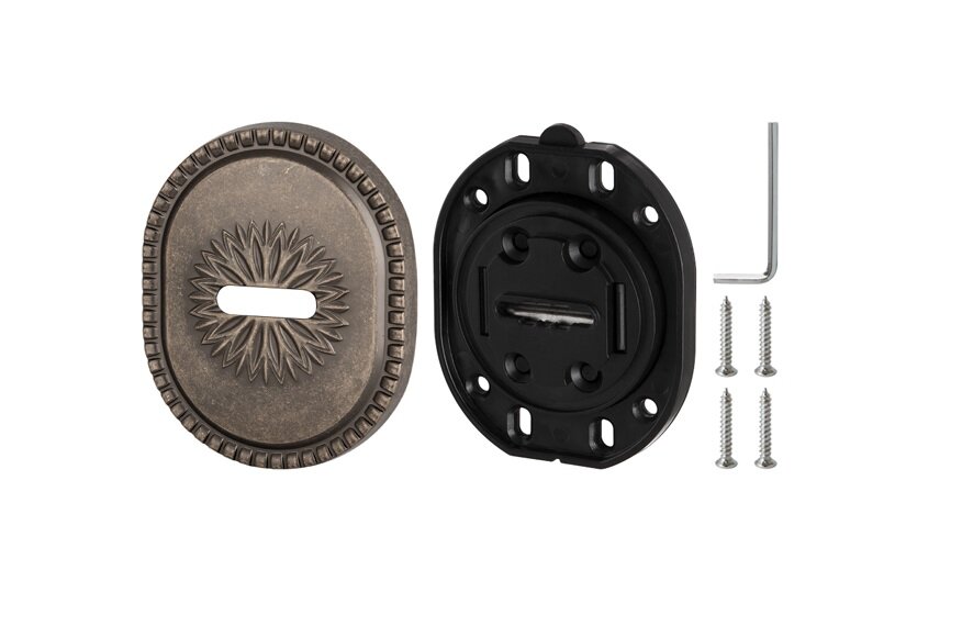 Накладка декоративная на сувальдный замок ARMADILLO PS-DEC CL (ATC Protector 1) AS-9 Античное серебро