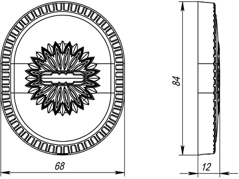 Накладка декоративная на сувальдный замок ARMADILLO PS-DEC CL (ATC Protector 1) AS-9 Античное серебро