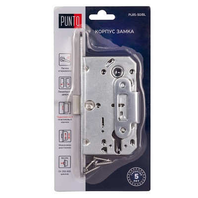 Корпус замка PUNTO PL85-50/BL SSC-16 сатинированный хром