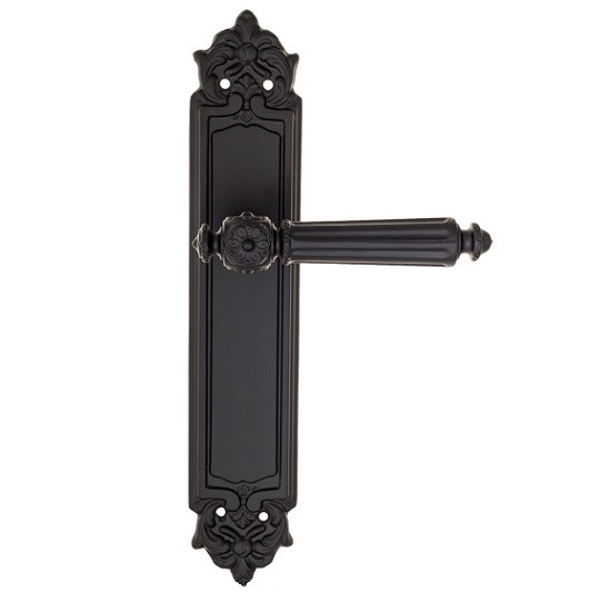 Дверная ручка на планке Fratelli Cattini TORCELLO PL96-NM матовый черный