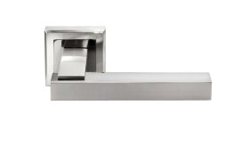 Ручка дверная MORELLI DIY MH-37 SN/BN-S белый никель/черный никель