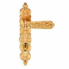 Ручка на планке ARCHIE GENESIS ARABESCO S. GOLD OL матовое золото под фиксатор