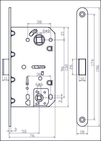 Защелка сантехническая магнитная ADDEN BAU WC-5096 MAG WHITE белый