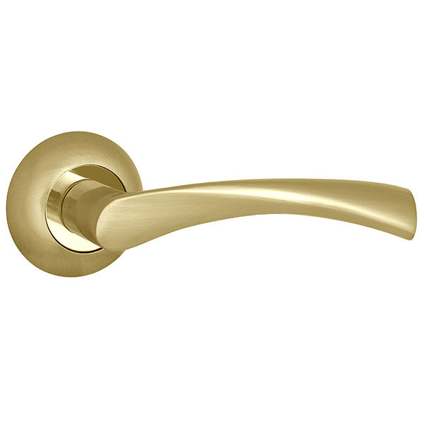Ручка дверная PUNTO CRONA TL SG/GP-4 матовое золото/золото