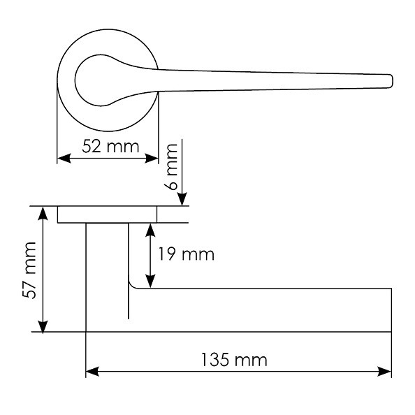 Ручка дверная MORELLY MH-60-R6 BL LAND черный