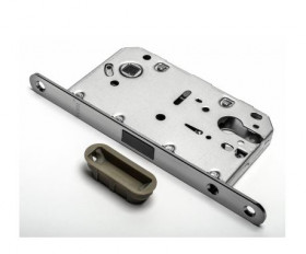 Замок магнитный под цилиндр RENZ INLBM 5085 PL SN никель матовый