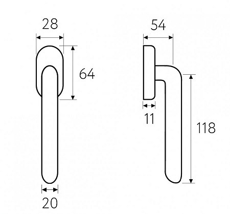 Ручка оконная Fratelli Cattini UNA FW 7-BY матовая бронза