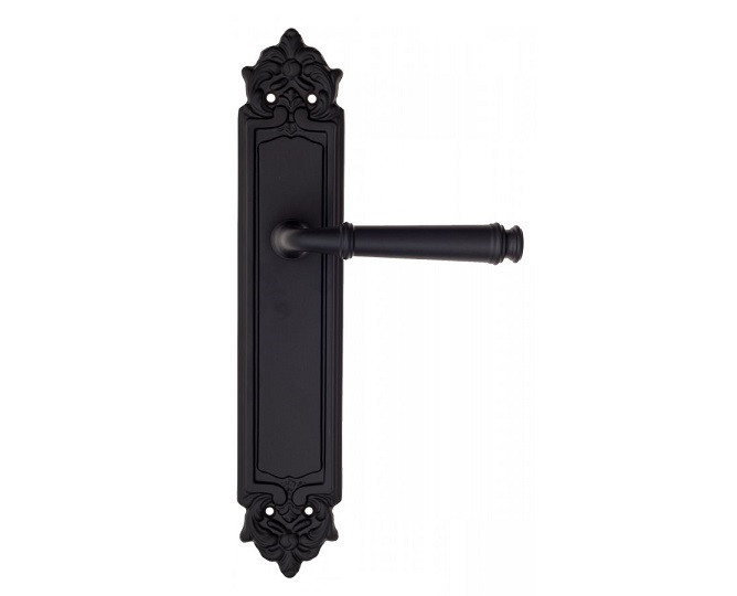 Дверная ручка на планке Fratelli Cattini FARFALLA PL96-NM матовый черный