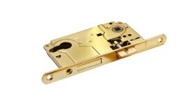Замок с ригелем под ключевой цилиндр MORELLI L1885 PG Золото