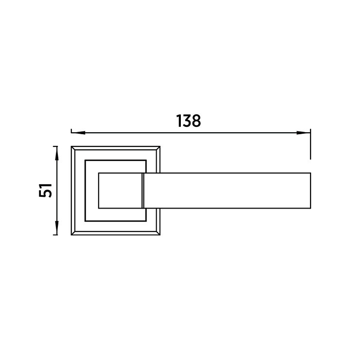 Ручка дверная BUSSARE STRICTO A-67-30 CHROME/S.CHROME Хром/хром матовый