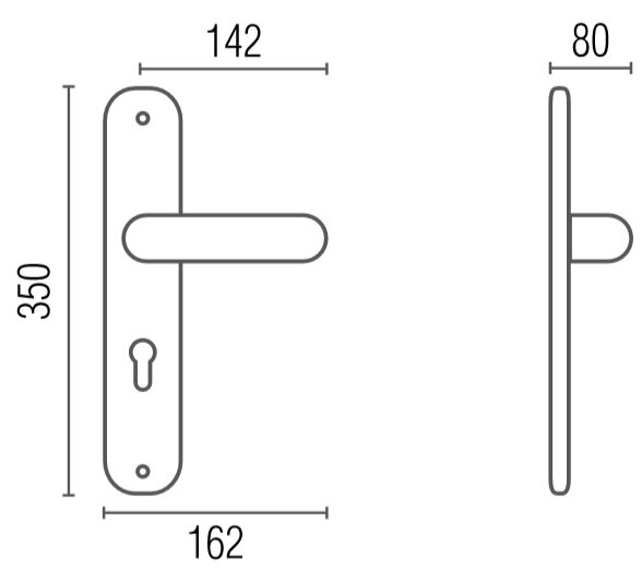 Ручка на планке CLASS 1060/1010 Shamira Pass Серебро 925 + черный проходная