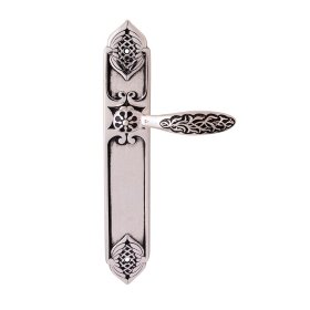 Ручка на планке CLASS 1060/1010 Shamira Pass Серебро 925 + черный проходная